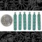 Verdigris Finished Brass Multi Floral Drop Charms - Set of Six - V-C116